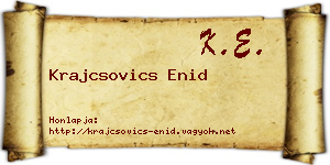Krajcsovics Enid névjegykártya